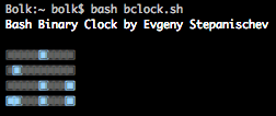 Bash Binary Clock (9.50КиБ)