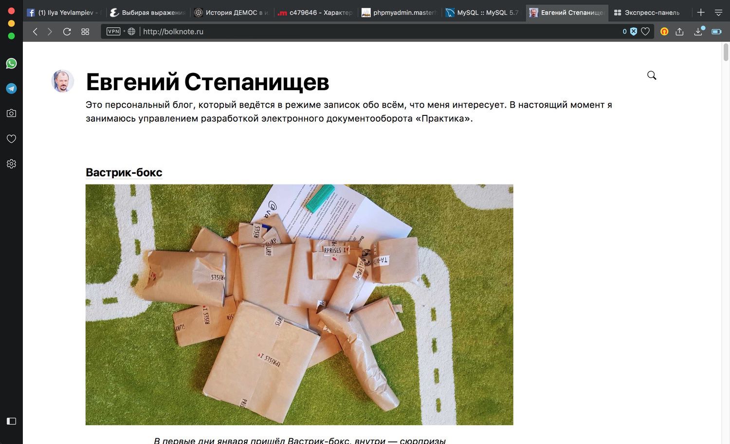 Фотография: множество коричневых бумажных пакетов с надписями «SURPRISE» и «TAKEAWAY», разбросанных на зелёном ковре с белыми дорожками, рядом лежит лист бумаги с текстом.